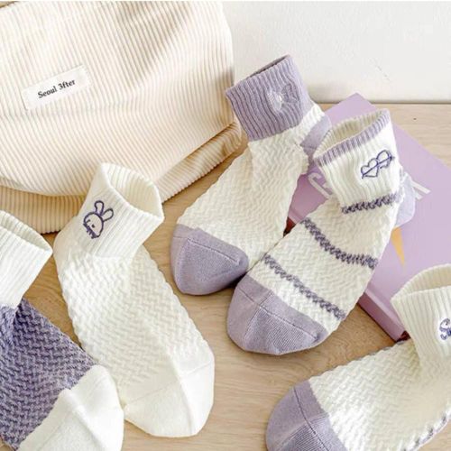 product_image_name-Generic-شرابات كاجوال مريحة للنساء بأطوال وألوان متنوعة - 6 أزواج (5 + 1 هدية) بتصاميم عصرية جذابة-1