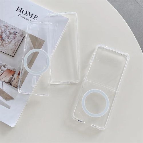 product_image_name-Generic-جراب تين تك المغناطيسي الشفاف متوافق مع هاتف سامسونج جالاكسي زد فليب 4، تصميم نحيف، حماية كاملة، مقاوم للخدش، يدعم التثبيت المغناطيسي، مقاوم للاصفرار، جراب مرن-3