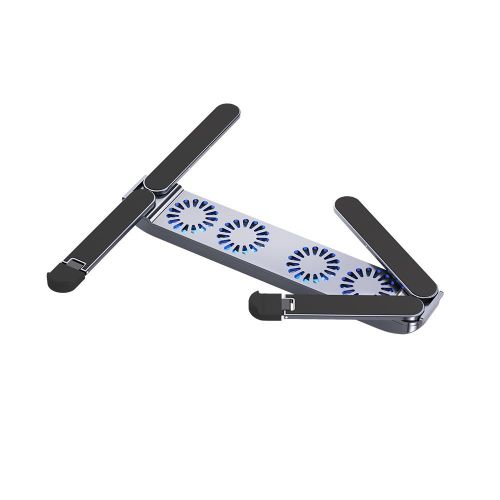 product_image_name-L'Avvento-Laptop Cooler Stand Lightweight Aluminum + Silicone Rubber Pad - Black-2
