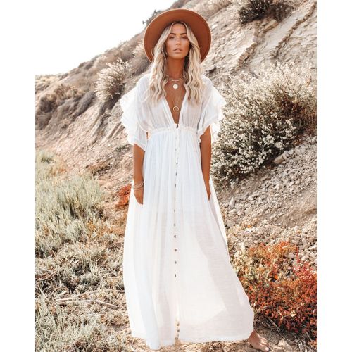 Long white summer beach clearance dresses