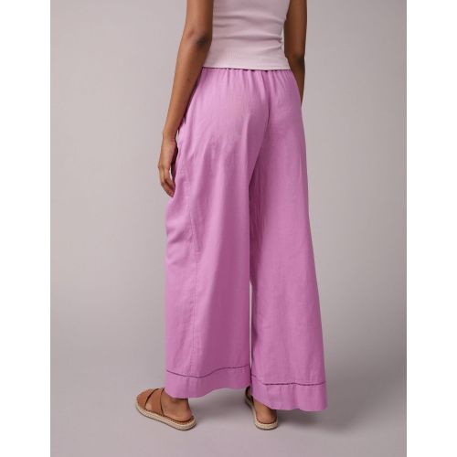 product_image_name-American Eagle-بنطال بخصر عالٍ من مزيج الكتان بستايل السحب-4