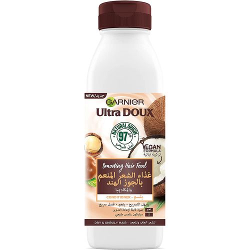 Buy Garnier Ultra Doux Smoothing Hair Food conditioner For Dry And Unruly Hair - Coconut – 350ml in Egypt