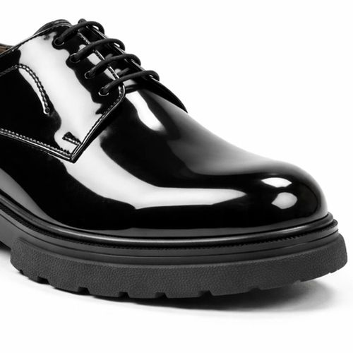 product_image_name-Generic-حذاء كلاسيك لامع رجالي جلد برباط مع نعل مطاطي غير قابل للانزلاق - أسود-6