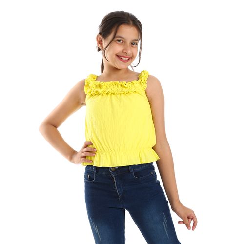 Girls online yellow blouse