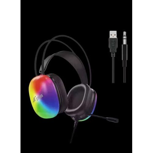 product_image_name-SPARK-H105 Wired RGB Comfortable Gaming Headset - Black -3