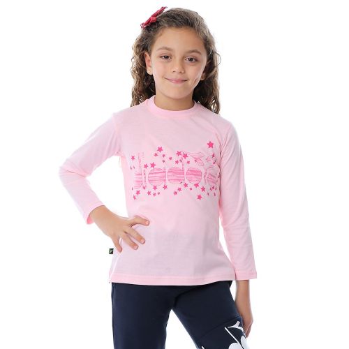 اشتري Diadora Girls Printed T-Shirt - Pink في مصر