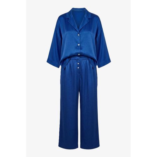 Carina Contrast-Button Satin Set - image 7
