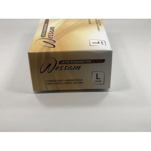 Buy Wessam Latex Examination Gloves Free Powder - 100 Pcs in Egypt