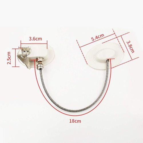 product_image_name-Generic-قفل الثلاجة مع مفاتيح - قفل برّاد مقاوم للصدأ - قفل فريزر-4