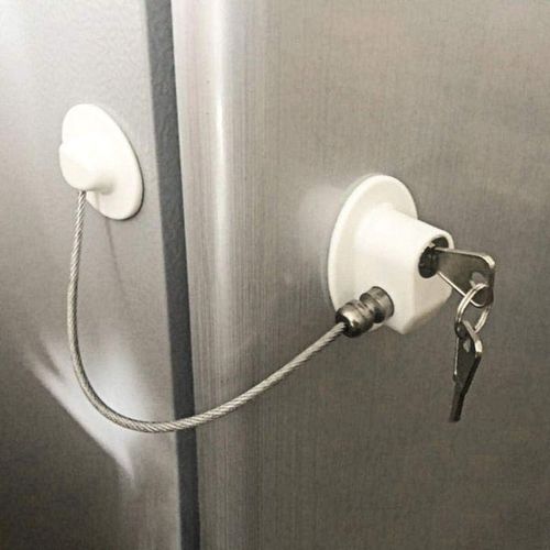 product_image_name-Generic-قفل الثلاجة مع مفاتيح - قفل برّاد مقاوم للصدأ - قفل فريزر-6
