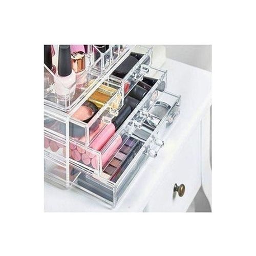 product_image_name-Generic-Cosmetic Makeup Organizer Box With 4 Drawers Clear-1