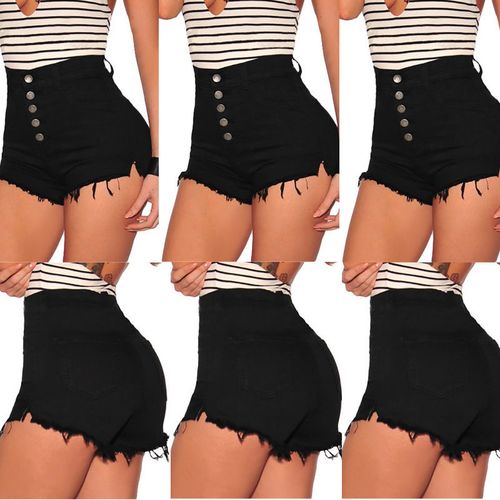 Fashion (Black)Women Girls Ladies Shorts Casual High Waisted Short