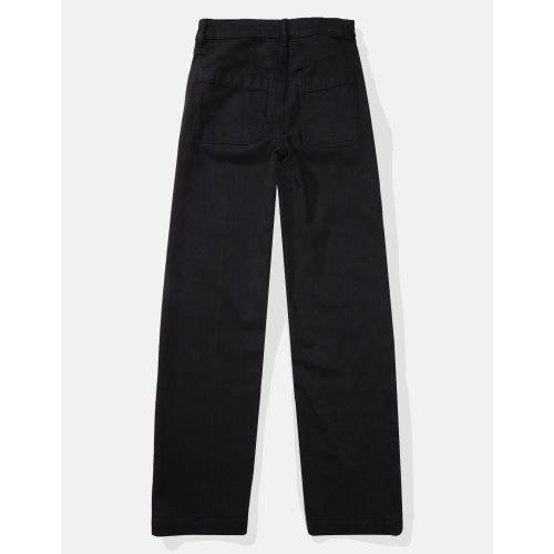 Express  Super High Waisted Black Baggy Wide Leg Jeans in Pitch