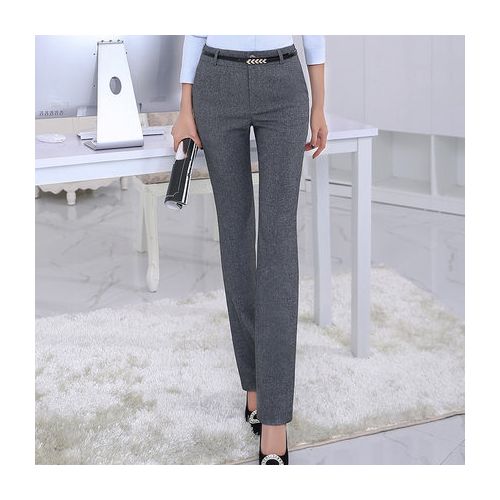 Women Office Lady Style Plus Size Formal Pants for Work Wear Straight  Trousers Female Clothing