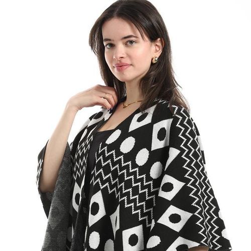 product_image_name-Andora-Elegant Cape Oversize Black & White-4