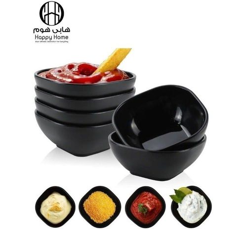 product_image_name-Generic-Happy Home 6-Piece Square Melamine Sauce Dishes â€“ 6.7 cm (59 ml) for Sushi, Sashimi, Garlic, and Condiments, Perfect for Serving Ketchup, Mayonnaise, Mustard, and Other Sauces, Durable, High-Quality-1
