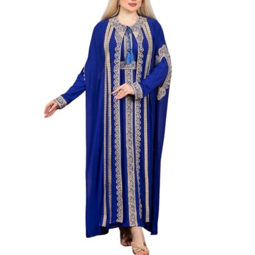 product_image_name-Generic-عباية استقبال و صباحية و مناسبات الخامة شيفون مكونة من 3 قطع , موديل 530 , ازرق-3