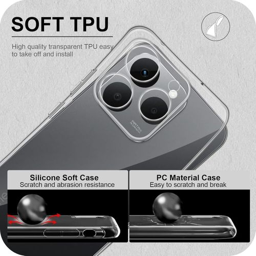 product_image_name-Generic- جراب متوافق مع هاتف Realme 15T 5G، مقاوم للخدش، مقاوم للاصفرار، مقاوم للصدمات، جراب سيليكون TPU شفاف ناعم – شفاف -5