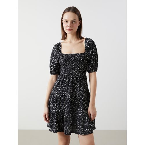 product_image_name-LC Waikiki-Floral Ruched Women's Mini Dress-2
