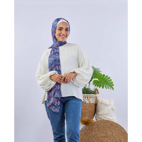 Buy Tie Shop Large Crinkled Printed Scarf Chiffon in Egypt