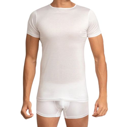 product_image_name-Cottonil-Mercerise Half Sleeve Under Shirt (O) Neck For Men-1