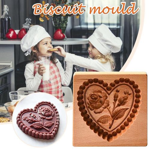 NEW Shortbread Mold Wooden Gingerbread Cookie Mold Carved Cookie