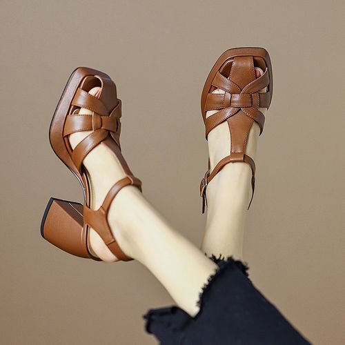 Ashuai Womens Pointed Toe Sandals Square Chunky High Bangladesh | Ubuy