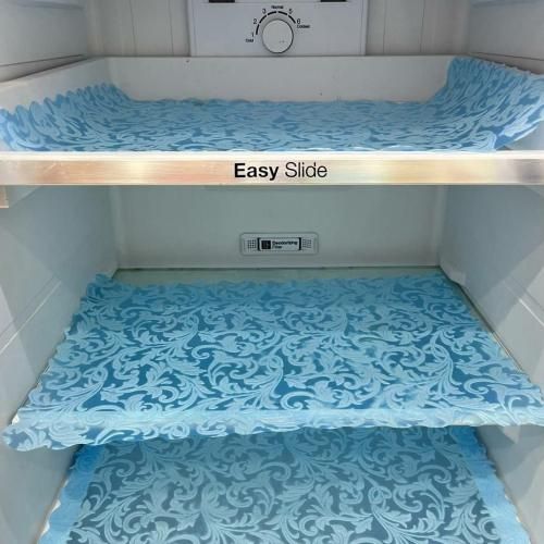 8pcs Refrigerator Liners Mats Washable, Fridge Mats Liner for