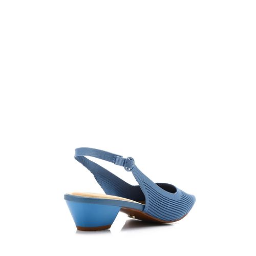 product_image_name-Dejavu-Cornflower Blue Pointed Ribbed Mid Heel Slingback Pump-3