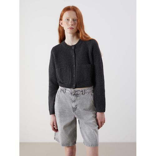 product_image_name-LC Waikiki-كارديغان حريمي محبوك كروب برقبة مستديرة-1