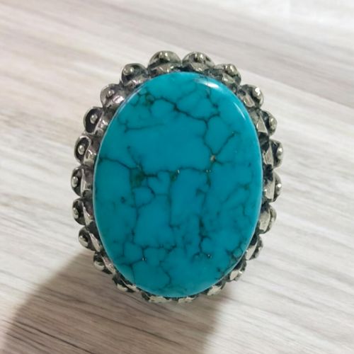 product_image_name-Generic-خاتم فضة 925 رجالي بحجر فيروز طبيعي-1