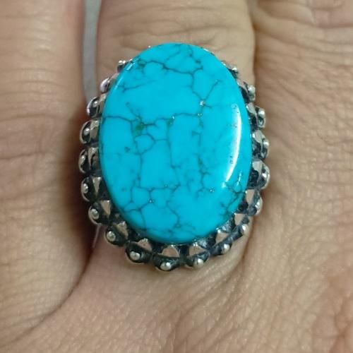 product_image_name-Generic-خاتم فضة 925 رجالي بحجر فيروز طبيعي-5