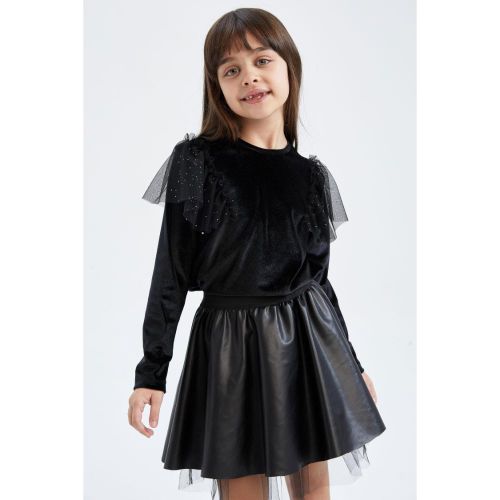 product_image_name-Defacto-Girl Body Long Sleeve T-Shirt - BLACK-1