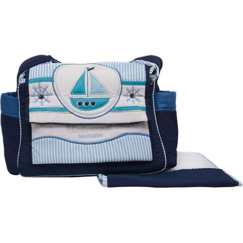 product_image_name-Generic-حقيبة مستلزمات الأطفال، تصميم بحري مع طباعة قارب، أزرق مخطط-1