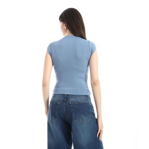 product_image_name-Andora-Comfy Short Sleeve Top - Light Blue-3