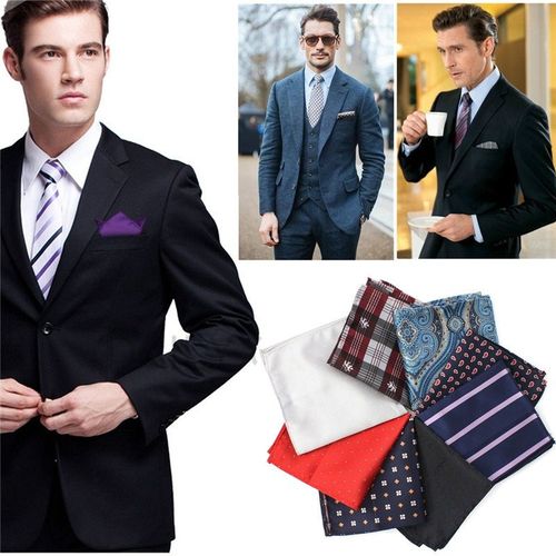 product_image_name-Fashion-مناديل جيب للرجال من الحرير الكوري بنمط بايزي مزخرف - أزرق-6