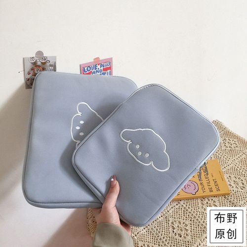 Buy (Blue)10 11 Inch Canvas Tablet Sleeve IPad Pro 11 12.9 Case 2021 Women Tablet Cute Cover For IPad Air 4 Case Organizer Bag Macbook 13 WE in Egypt