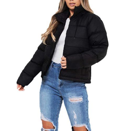 Waterproof black puffer jacket on sale