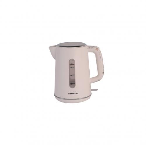 Buy Tornado TKP-2217-C Plastic Kettle - 1.7 Liter - 1800-2200 Watt - White in Egypt