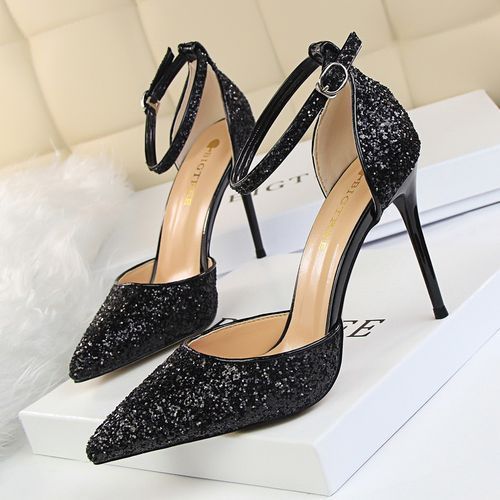 Round Toe Glitter Pump with 4-inch Heel QUEEN-01 – FantasiaWear