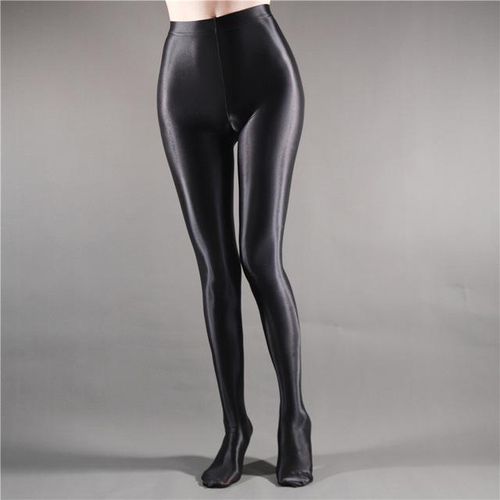 Women Sexy Tights Pantyhose Jegging Wetlook Opaque High Waist Foot Pants  Nylon Spandex Smooth Elastic Oily Shiny Glossy Leggings - AliExpress