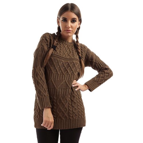 Ravin Cozy Round Neck Dark Olive Pullover