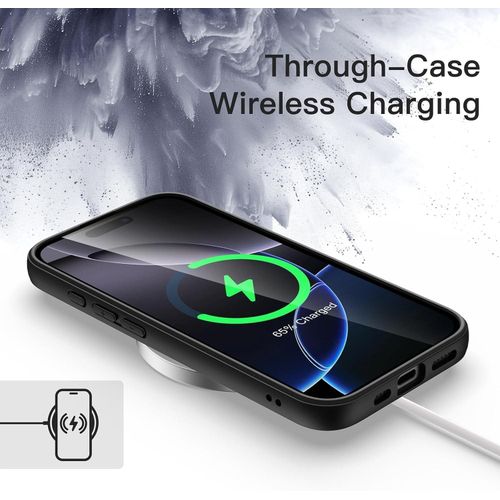 product_image_name-Generic-A preservative from the Chope for the iPhone 16 Pro Max 6.9 inch, shock absorber anti-shock cap, matte polyurethane frame in black color, transparent anti-scratch back (black)-5