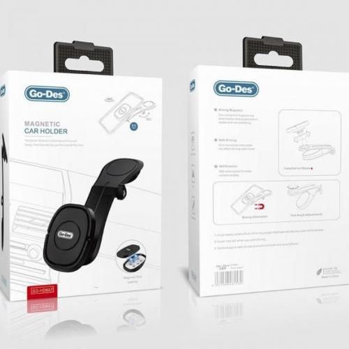 product_image_name-Generic-Go Des GD-HD657 حامل سيارة مغناطيسي عالي الجودة - أسود-1