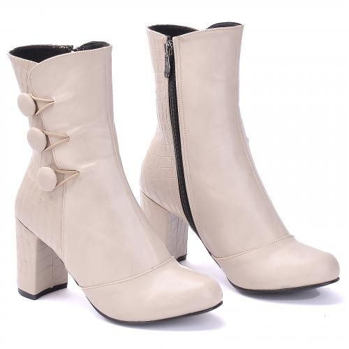 Generic Lifestylesh R-3 Zayer Ornament Leather Heeled Boots Stylish ...