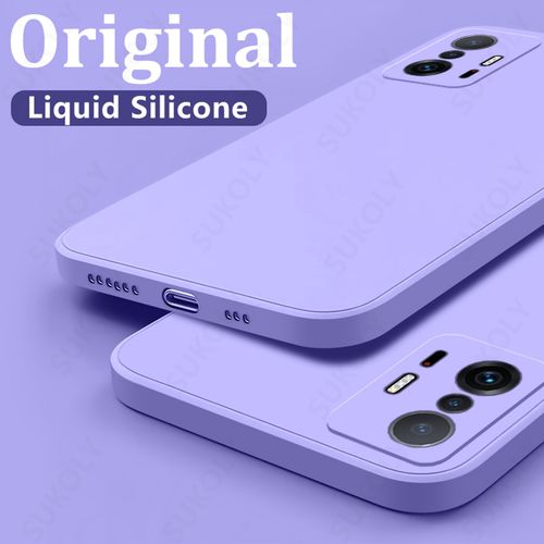 Original Official Square Silicone Phone Case Xiaomi Mi 11 Lite Mi