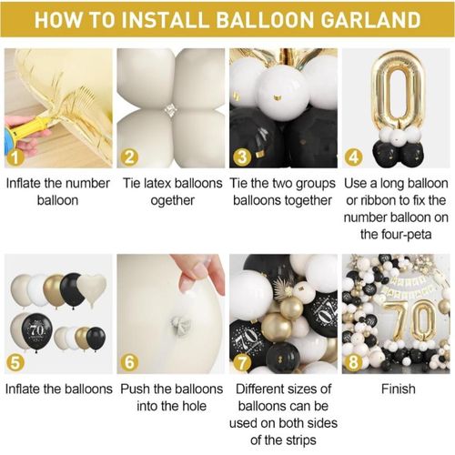 product_image_name-Generic-مجموعة زينة عيد الميلاد السبعين باللون الأسود الذهبي الرملي الأبيض، مجموعة زينة قوس البالونات لعيد الميلاد السبعين-4