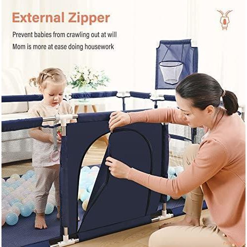 product_image_name-Generic-بيت كور ملعب للأطفال مع حلقة كرة سلة وهدفين-4