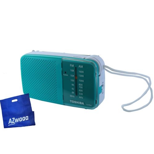 اشتري Toshiba TX-PR20 Pocket Radio - Green + Azwaaa Bag في مصر