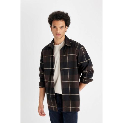 product_image_name-Defacto-Man Regular Regular Fit Long Sleeve Shirt - Brown-1